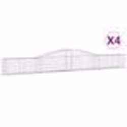 vidaXL Paniers à gabions arqués 4 pcs 400x30x40/60 cm Fer galvanisé