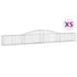 vidaXL Paniers à gabions arqués 5 pcs 400x30x40/60 cm Fer galvanisé