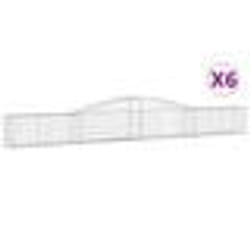 vidaXL Paniers à gabions arqués 6 pcs 400x30x40/60 cm Fer galvanisé