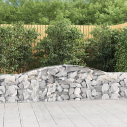vidaXL Paniers à gabions arqués 5 pcs 400x30x60/80 cm Fer galvanisé