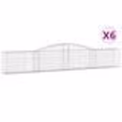 vidaXL Paniers à gabions arqués 6 pcs 400x30x60/80 cm Fer galvanisé