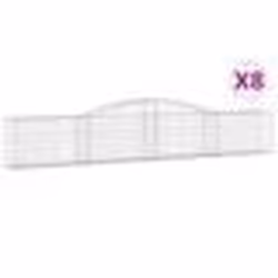 vidaXL Paniers à gabions arqués 8 pcs 400x30x60/80 cm Fer galvanisé