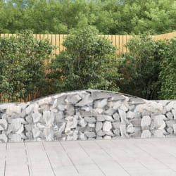 vidaXL Paniers à gabions arqués 10 pcs 400x30x60/80 cm Fer galvanisé