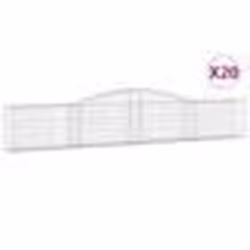 vidaXL Paniers à gabions arqués 20 pcs 400x30x60/80 cm Fer galvanisé