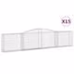 vidaXL Paniers à gabions arqués 15 pcs 400x30x80/100 cm Fer galvanisé