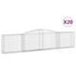 vidaXL Paniers à gabions arqués 20 pcs 400x30x80/100 cm Fer galvanisé
