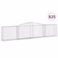 vidaXL Paniers à gabions arqués 25 pcs 400x30x80/100 cm Fer galvanisé