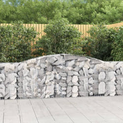 vidaXL Paniers à gabions arqués 8 pcs 400x30x100/120 cm Fer galvanisé