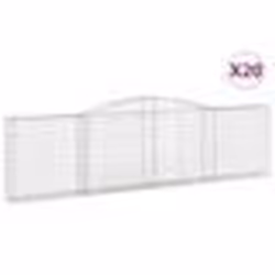 vidaXL Paniers à gabions arqués 20 pcs 400x30x100/120 cm Fer galvanisé