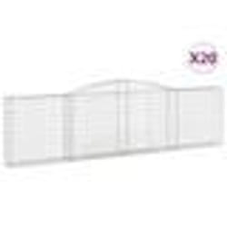 vidaXL Paniers à gabions arqués 20 pcs 400x30x100/120 cm Fer galvanisé