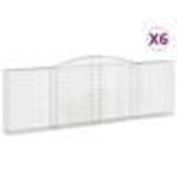 vidaXL Paniers à gabions arqués 6 pcs 400x30x120/140 cm Fer galvanisé