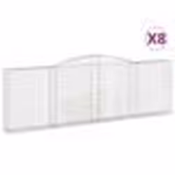 vidaXL Paniers à gabions arqués 8 pcs 400x30x120/140 cm Fer galvanisé