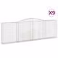 vidaXL Paniers à gabions arqués 9 pcs 400x30x120/140 cm Fer galvanisé