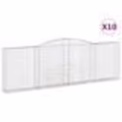 vidaXL Paniers à gabions arqués 10 pcs 400x30x120/140 cm Fer galvanisé