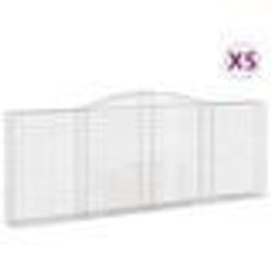 vidaXL Paniers à gabions arqués 5 pcs 400x30x140/160 cm Fer galvanisé