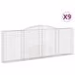 vidaXL Paniers à gabions arqués 9 pcs 400x30x140/160 cm Fer galvanisé