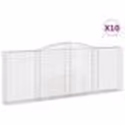 vidaXL Paniers à gabions arqués 10 pcs 400x30x140/160 cm Fer galvanisé