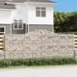vidaXL Paniers à gabions arqués 7 pcs 400x30x160/180 cm Fer galvanisé