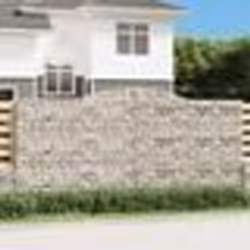 vidaXL Paniers à gabions arqués 2 pcs 400x30x180/200 cm Fer galvanisé