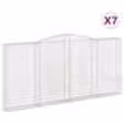 vidaXL Paniers à gabions arqués 7 pcs 400x30x180/200 cm Fer galvanisé