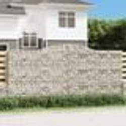 vidaXL Paniers à gabions arqués 10 pcs 400x30x180/200 cm Fer galvanisé