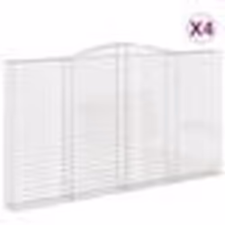 vidaXL Paniers à gabions arqués 4 pcs 400x30x220/240 cm Fer galvanisé