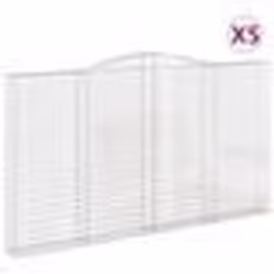 vidaXL Paniers à gabions arqués 5 pcs 400x30x220/240 cm Fer galvanisé