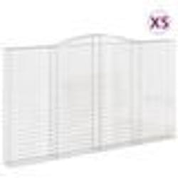 vidaXL Paniers à gabions arqués 5 pcs 400x30x220/240 cm Fer galvanisé