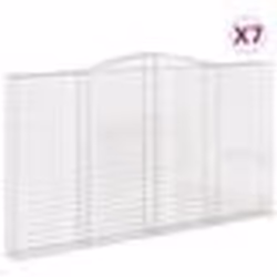 vidaXL Paniers à gabions arqués 7 pcs 400x30x220/240 cm Fer galvanisé