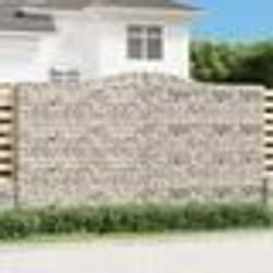 vidaXL Paniers à gabions arqués 10 pcs 400x30x220/240 cm Fer galvanisé