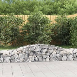 vidaXL Paniers à gabions arqués 2 pcs 400x50x40/60 cm Fer galvanisé