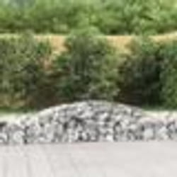 vidaXL Paniers à gabions arqués 4 pcs 400x50x40/60 cm Fer galvanisé