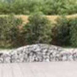 vidaXL Paniers à gabions arqués 6 pcs 400x50x40/60 cm Fer galvanisé