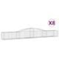 vidaXL Paniers à gabions arqués 8 pcs 400x50x40/60 cm Fer galvanisé