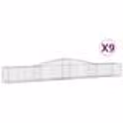 vidaXL Paniers à gabions arqués 9 pcs 400x50x40/60 cm Fer galvanisé