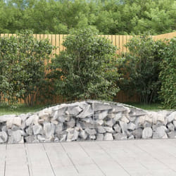 vidaXL Paniers à gabions arqués 15 pcs 400x50x40/60 cm Fer galvanisé