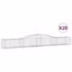 vidaXL Paniers à gabions arqués 20 pcs 400x50x40/60 cm Fer galvanisé