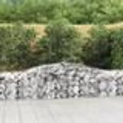 vidaXL Paniers à gabions arqués 7 pcs 400x50x60/80 cm Fer galvanisé