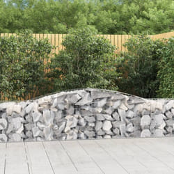 vidaXL Paniers à gabions arqués 9 pcs 400x50x60/80 cm Fer galvanisé