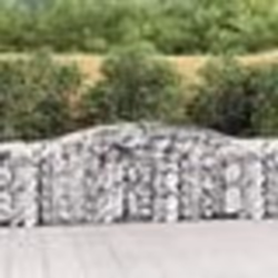 vidaXL Paniers à gabions arqués 7 pcs 400x50x80/100 cm Fer galvanisé