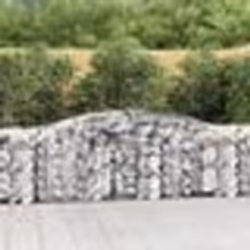 vidaXL Paniers à gabions arqués 8 pcs 400x50x80/100 cm Fer galvanisé