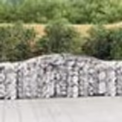 vidaXL Paniers à gabions arqués 9 pcs 400x50x80/100 cm Fer galvanisé