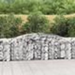 vidaXL Paniers à gabions arqués 10 pcs 400x50x80/100 cm Fer galvanisé