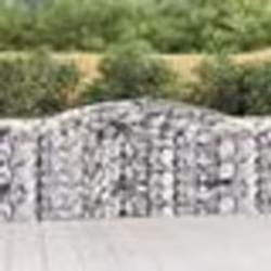 vidaXL Paniers à gabions arqués 4 pcs 400x50x100/120 cm Fer galvanisé