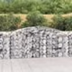 vidaXL Paniers à gabions arqués 15 pcs 400x50x100/120 cm Fer galvanisé