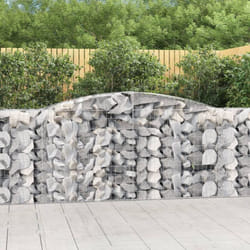 vidaXL Paniers à gabions arqués 20 pcs 400x50x100/120 cm Fer galvanisé