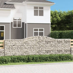 vidaXL Paniers à gabions arqués 25 pcs 400x50x120/140 cm Fer galvanisé
