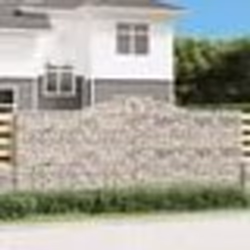 vidaXL Paniers à gabions arqués 3 pcs 400x50x160/180 cm fer galvanisé
