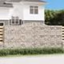 vidaXL Paniers à gabions arqués 2 pcs 400x50x180/200 cm Fer galvanisé