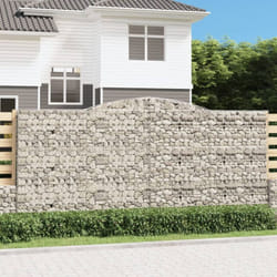 vidaXL Paniers à gabions arqués 5 pcs 400x50x180/200 cm Fer galvanisé